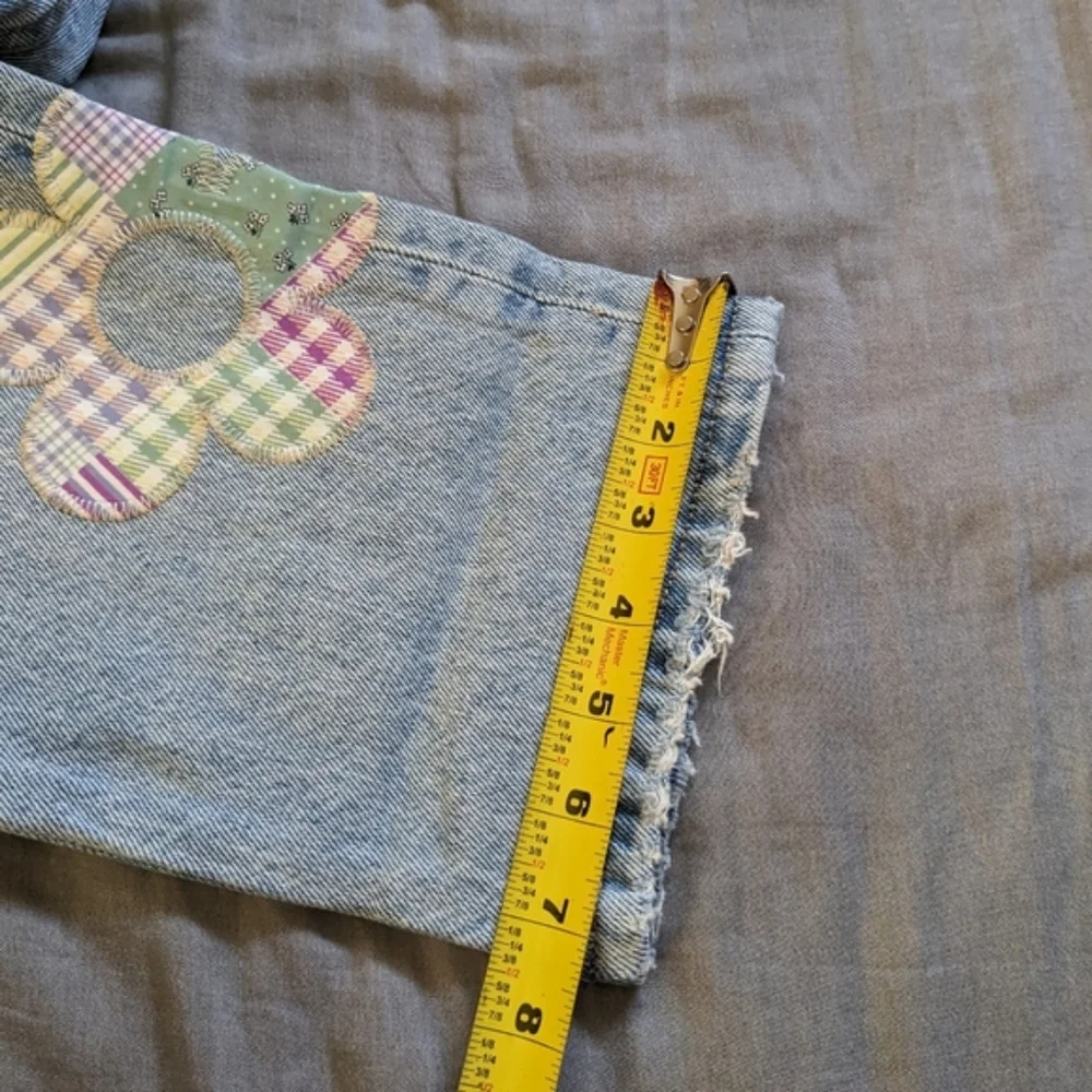Levi's 501 Jeans Patchwork Daisy Flower - Picture 6 of 12